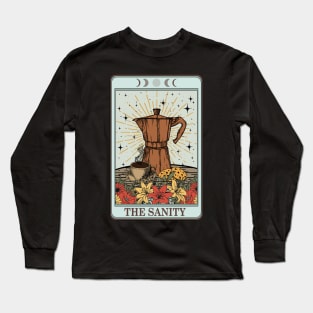 funny food tarot card with coffee Long Sleeve T-Shirt